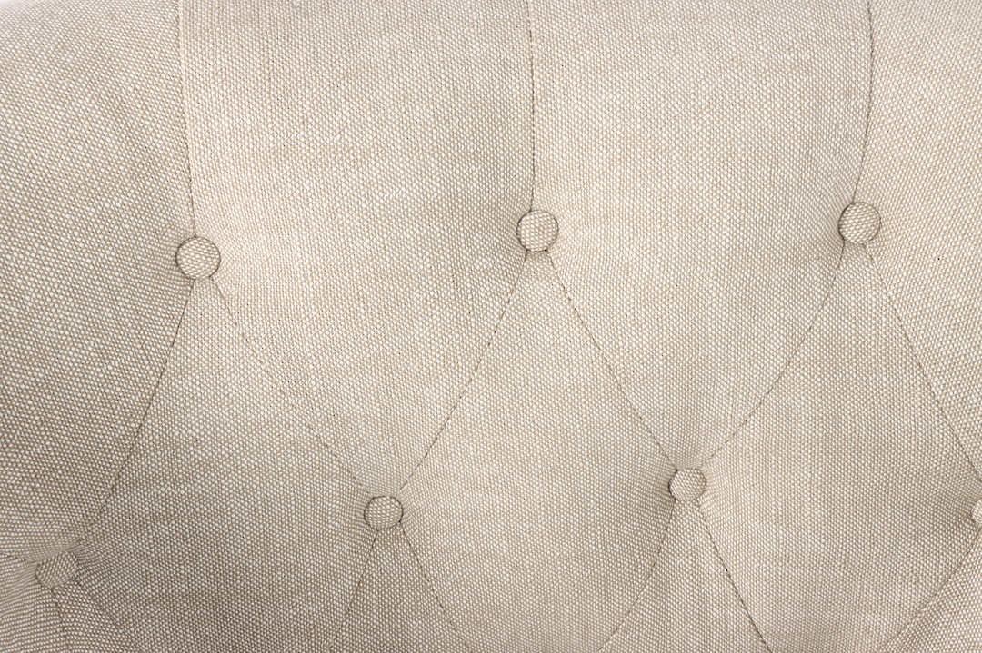 Regal 1 Seater Sofa Fabric With Washed Oak Frame - Cream image 4